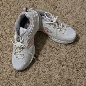 New Balance Women's 608 White/Gray/Pink Athletic Shoes Sz 11W